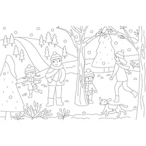 Coloriage mes grands coloriages joli hiver Auzou image-2