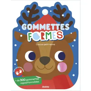 Peek-a-boo reindeer shape stickers Auzou image-0