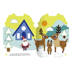 Peek-a-boo reindeer shape stickers Auzou image-2
