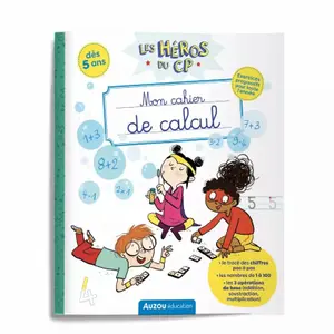 Mon cahier de calcul book for first grade heroes Auzou image-0