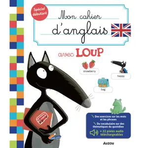 Jeux éducatifs mon cahier d'anglais avec loup Auzou image-0