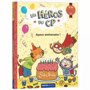 Book for heroes of cp level 2 happy birthday Auzou image-0