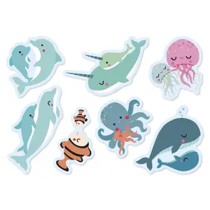 Parent and baby animal stickers Auzou (x100) image-0