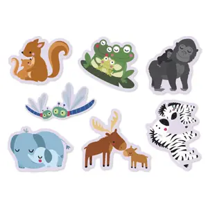 Parent and baby animal stickers Auzou (x100) image-1