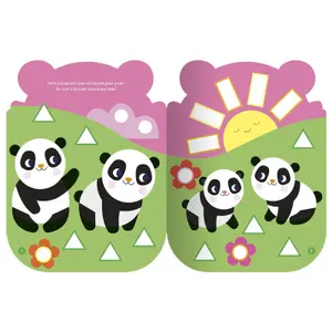 Peek-a-boo panda shape stickers Auzou image-1