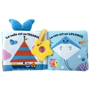 Little whale chewable cloth book Auzou image-1