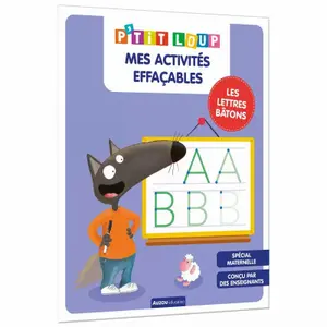 Book for p'tit loup mes activités effaçables les tracés Auzou image-0