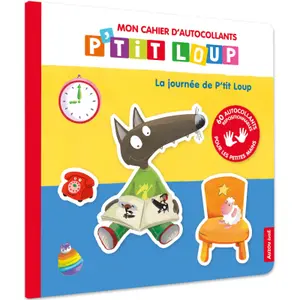 Autocollants mon cahier d'autocollants p'tit loup la journée de p'tit loup Auzou image-0
