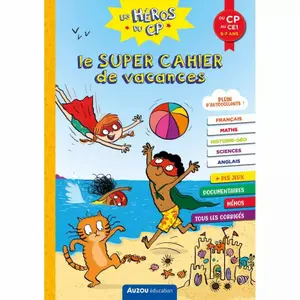 Livre pour les héros du cp le super cahier de vacances du cp au ce1 Auzou image-0