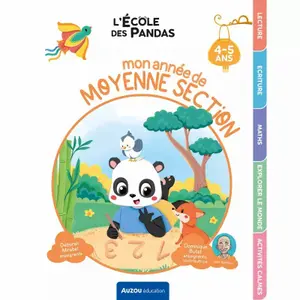 Pandas school book my year of middle section Auzou image-0
