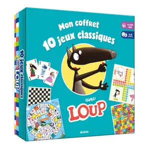Jeux de société mon coffret 10 jeux classiques avec loup Auzou image-0