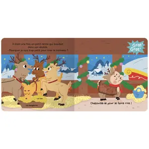 Merry Christmas Scratch Book, Little Reindeer Auzou image-1