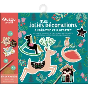 Creative activities mes jolies décorations à pailleter et à gratter hiver magique Auzou image-0