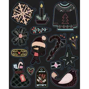 Creative activities mes jolies décorations à pailleter et à gratter hiver magique Auzou image-1