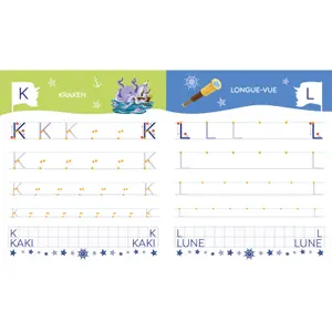 Jeux éducatifs mon cahier d'écriture letters bâtons pirates Auzou image-2