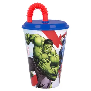 Tazza di paglia per bambini Avengers 430 ml image-1