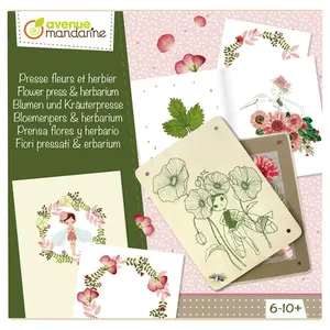 Pressa per fiori e scatola per erbario creativa Avenue Mandarine