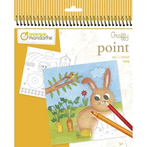 Children's notepad graffy dot - farm Avenue Mandarine image-0