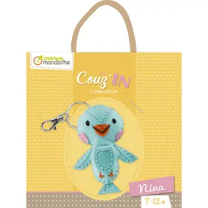 Keychain Avenue Mandarine Mini Couz'In Nina l'oiseau image-0