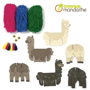 Creative box llamas in wool Avenue Mandarine image-2