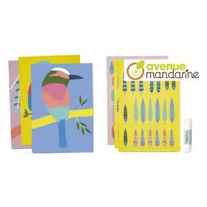 Creative box cutting and collage birds Avenue Mandarine image-3