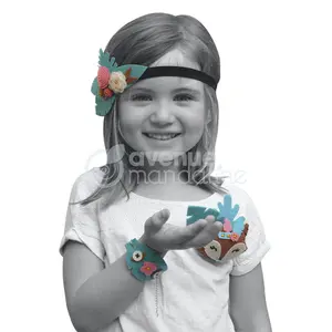 Creative box of 3 felt jewels Avenue Mandarine image-1