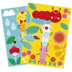 Creative box of stickers caterpillars Avenue Mandarine image-1