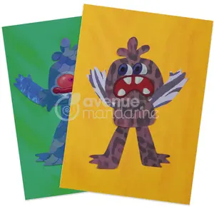 Creative box cutting and collage monsters Avenue Mandarine image-1