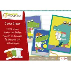 Creative box of crocodile family lace cards Avenue Mandarine image-0