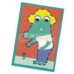 Creative box of crocodile family lace cards Avenue Mandarine image-1