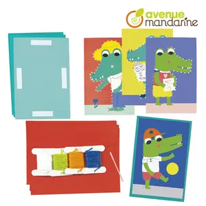 Creative box of crocodile family lace cards Avenue Mandarine image-2