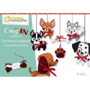 Sewing kit for hanging decorations Avenue Mandarine Mini Couz'IN Chiens image-0