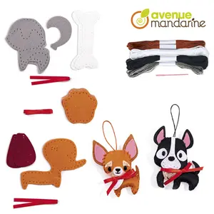 Sewing kit for hanging decorations Avenue Mandarine Mini Couz'IN Chiens image-1