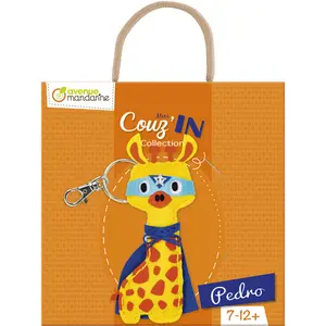 Keychain Avenue Mandarine Mini Couz'IN Pedro la girafe image-0
