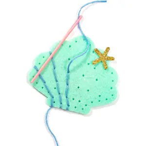 Felt jewelry creative activities - sea Avenue Mandarine image-1