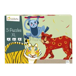 Puzzles xl Avenue Mandarine Animaux de la Jungle (x3) image-0