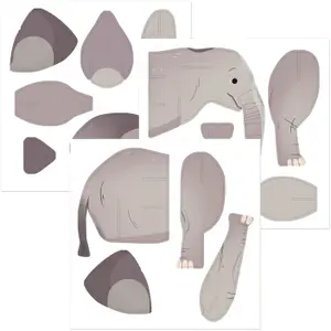 Crea 3d building sets - elephant Avenue Mandarine image-1