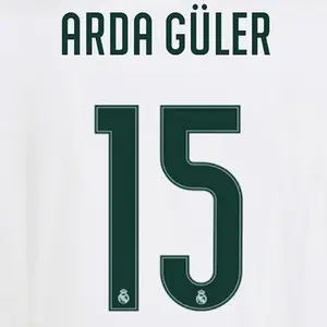 Real Madrid home shirt printing Ligue des Champions ARDA GÜLER #15 2026/27 image-0
