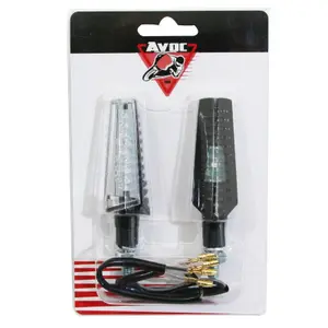 Ett par 13-LED-blinkers för motorcyklar, metallbas Avoc Sendai image-1