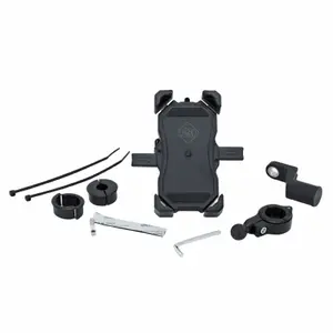 Suporte para smartphone de mota com função de carregamento USB e sem fios, fornecido com suportes para guiador e retro Avoc M2 image-1