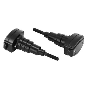 Pair of aluminium motor protection pads Avoc Kawasaki 900 Z900, 650 Z650 Cnc Anodise image-1