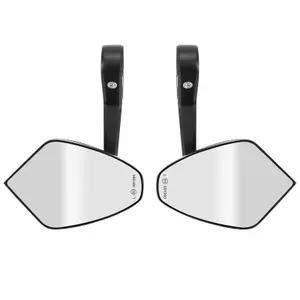 Par de espelhos retrovisores de guiador de mota com adaptador de plástico em alumínio Avoc Arkan image-0