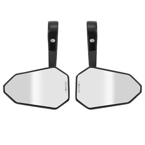 Par de espelhos retrovisores de guiador de mota com adaptador de plástico em alumínio Avoc Michigan image-0