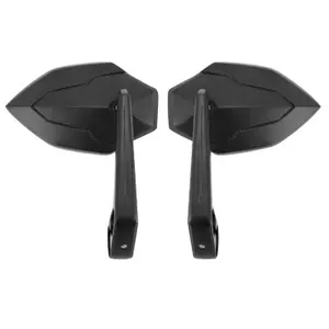 Par de espelhos retrovisores de guiador com adaptador de plástico em alumínio para motas Avoc Ohio image-1