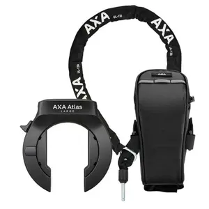 Kit antivol cadre avec sacoche selle et clé amovible chaîne Axa Atlas
