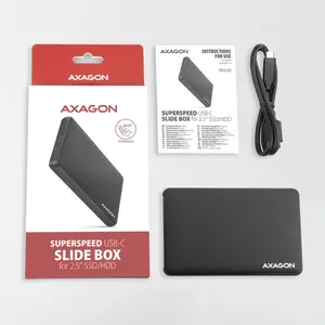 Custodia esterna per disco rigido SSD Axagon USB-C 3.2 EE25-SLC - S-ATA image-1
