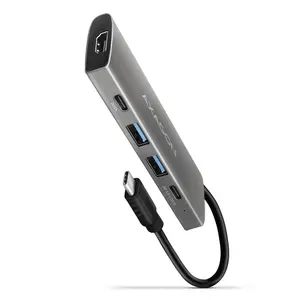 USB-C HMC-5G2 til HDMI, 4x USB-A/C Adapter Axagon