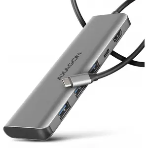 USB-C HMC-5H til HDMI adapter, 4x USB-A/C Axagon