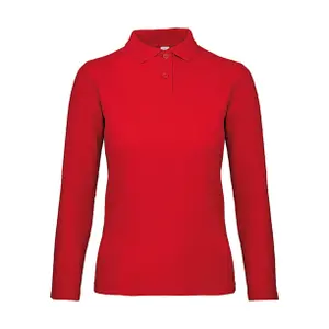 Women's long-sleeved polo shirt B&C ID.001 LSL image-0