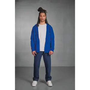Sweatshirt med hætte og lynlås B&C King image-3